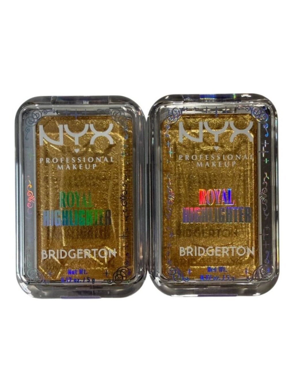 NYX Professional Makeup Bridgerton Royal Highlighter Buttermelt Light Gold 2 Pcs